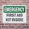 Signmission First Aid Kit Inside, 18 in W x Rectangle, Plastic OS-2PACK-EM-P-1218-L-10371 - alternate 4